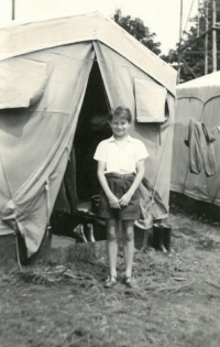 Jiří Fic na táboře Dolní Smrčná (1958)